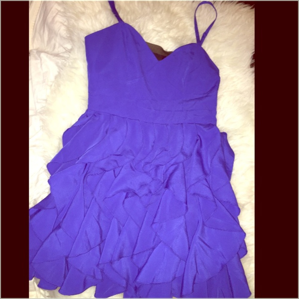 Sz.M F21 Ruffled Blue Mini Dress